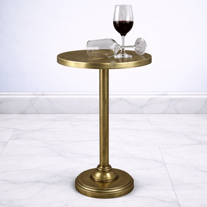 Table de bar ronde de style vintage, plateau lisse, base sur pied solide, design peu encombrant, construction durable, idéale pour les espaces de vie élégants - Product Image 1