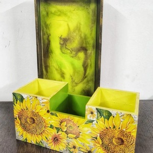 Reposacucharas de MDF Esmaltado Hecho a Mano por ILAHI, Decoración de Cocina, Hecho en Uttar Pradesh, Solo Lavar a Mano - Product Image 2