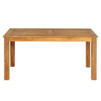 Table de salle à manger extérieure extensible et durable en teck recyclé, moderne et luxueuse, rectangulaire, imperméable, 180x90cm, écologique
