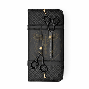 Juego de Tijeras de Peluquería Profesionales, Tijeras de Corte para Barbería y Peluquería, Kit de Tijeras de Acero Inoxidable Negro Mate - Product Image 1