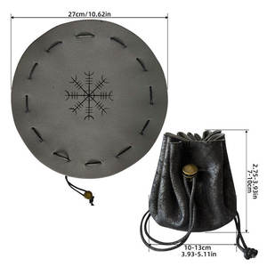 Plateau à dés pliable en cuir PU, plateau hexagonal pour lancer les dés, sac de rangement pour jeux de table - Product Image 5