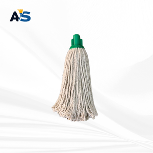 Mopa para limpieza de platos A&S con mango de plástico y cabezal de hilo de algodón - Product Image 1