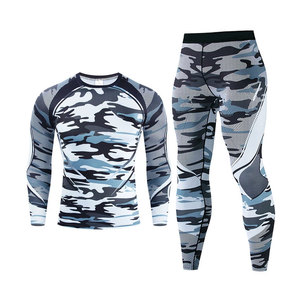 Unisex Compression Shirts <b>Base</b> <b>Layer</b> Athletic Gym MMA Leggings Rash Guard Shorts Anti-UV Windproof Mesh Simple Printed - Product Image 2