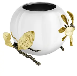 طاولة زينة على شكل زهرة موضوعية مطلية بالفخار فاخر ممتاز ديكور منزلي وعاء صغير