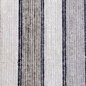 Tapis à rayures horizontales gris ivoire anthracite en laine écologique antidérapant, tapis linéaire minimaliste pour salon et intérieurs d'hôtel - Product Image 4