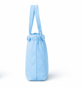 Wholesale Customized logo and Color Reusable Portable <b>Mini</b> Cotton Canvas Shopping Bag Tote Bag with Handle and bow style - Product Image 2