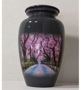 Urna de recuerdo de aluminio personalizada al por mayor, urna de cremación grande para cenizas humanas y de mascotas, suministros funerarios con impresión en ángulo - Product Image 6