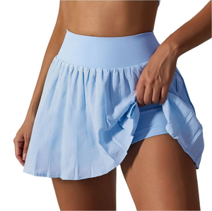 กระโปรงกีฬาโลโก้สั่งทำสำหรับผู้หญิง ผ้าโพลีเอสเตอร์ สำหรับเทนนิสและวิ่ง  ผู้ผลิต OEM - Product Image 3