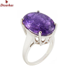 Anillo clásico de plata de ley 925 con amatista natural para hombre, ideal como regalo de boda o para la moda masculina. - Product Image 1