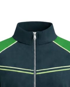 Green Dark Women Cropped Track <b>Jacket</b> <b>Zip</b> <b>Up</b> Sports <b>Jacket</b> Gym Fitness Activewear Contrast Stripe Training <b>Jacket</b> Manufacturer - Product Image 5