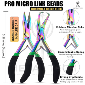 Rainbow Titanium Shade Premium Quality Travel Case Hair Extension <b>Tools</b> Loop Needle Hair Clips For Beauty Salon Hair Care - Product Image 5