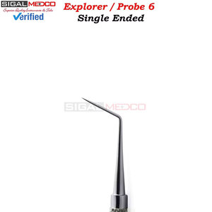 Professional Dental Scaler Probe 6 Single End Composite Filling Plugger Explorer Root Canal Spreader Medic Instruments - Product Image 4