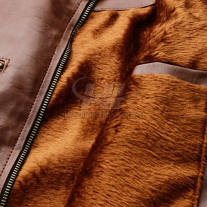 Men <b>Winter</b> <b>Leather</b> <b>Jacket</b> with Stand Collar Eco-Friendly & Breathable Long Sleeve Customizable Design High Street Fashion - Product Image 6