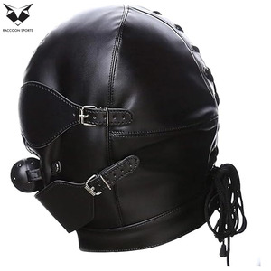 Máscara de Cuero Personalizada con Aberturas Dobles para los Ojos, Disfraz Sexy para Clubes Nocturnos, Máscara para Fiestas Temáticas, Arnés de Cabeza de Cuero para Disfraces de Cara Completa - Product Image 3