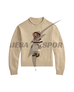 Pull décontracté d'hiver pour femmes de très haute qualité, col personnalisé, 100% laine, anti-boulochage, boutonné devant, vente en gros - Product Image 1