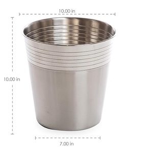 Fabricant fiable de poubelles en fer élégantes, conteneurs à déchets en métal, design personnalisé pour bureau moderne, hôtel, restaurant, cuisine - Product Image 2
