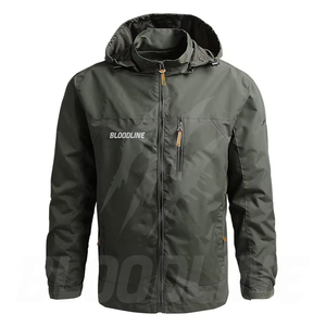 BLOODLINE INTERNATIONAL Men's Color Blocking <b>Waterproof</b> Breathable Windproof Eco-Friendly Quick Dry <b>Thin</b> Puffer <b>Jacket</b> Zipper - Product Image 1