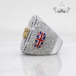 Most Selling Hip Hop Moissanite Diamond <b>Ring</b> for <b>Men</b> 925 Sterling <b>Silver</b> Luxury Iced Out Fashion Jewelry Available At Best Price - Product Image 6