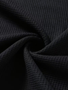 Men's Black Hooded Short Sleeve Knitted T-Shirt Regular Fit Eco-Friendly Casual Street Style 100% Cotton or Polyester Blend - Product Image 6