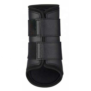 Protège-jambes pour chevaux, couleur personnalisée, caoutchouc/coton, sangle Velcro, protège-paisses respirant, pour entraînement sportif et course - Product Image 1