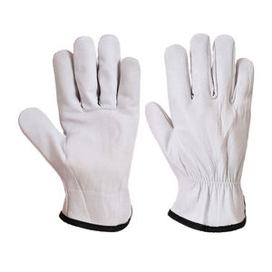 Sunny <b>Gloves</b> Durable Soft Natural White Premium Cowhide Leather Truck <b>Driver</b> <b>Gloves</b> Anti-Slip Tear-Resistant Latex-Free 8 oz - Product Image 2