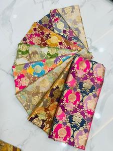 Tela Brocada Premium con Diseño Floral Jacquard Intrincado, Brillo Intenso, Múltiples Colores para Prendas, Bolsos y Decoración del Hogar - Product Image 4