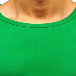T-shirt pour homme imprimé sur mesure, vert, col rond, manches courtes, 100% coton, respirant, séchage rapide, coupe classique - Product Image 4