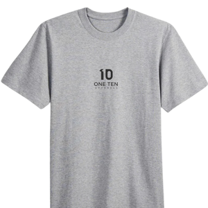 เสื้อยืดผู้ชายไซส์ใหญ่ สีเทาเฮเธอร์ ผ้าฝ้ายพรีเมียม คอกลม แขนสั้น สไตล์ลำลอง ทนทาน ใส่ได้ทุกวัน - Product Image 1