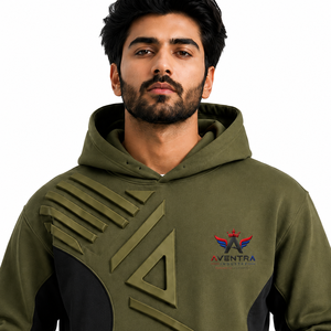 Sudadera con Capucha Oversize de Algodón Grueso con Estampado 3D en Relieve, Corte Holgado, Capucha con Cordón y Bolsillo Frontal - Product Image 5