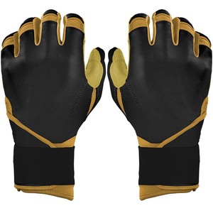 ELIXE SPORTS Gant de frappeur en cuir jaune, main gauche/droite, rembourré, fermeture auto-agrippante, unisexe, adulte, entraînement, flexible, durable, XL/XXL - Product Image 1