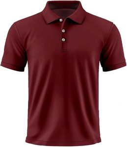<b>Men's</b> <b>Green</b> Short Sleeve <b>Polo</b> <b>Shirt</b> Regular Fit Casual Solid Color Button Front Woven Oxford Fabric - Product Image 3