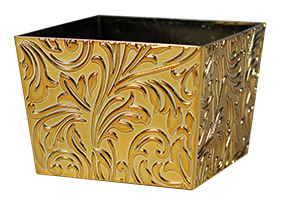 Modern Design Square Bowl Emboss Flower <b>Pot</b> Arabesque Pattern for Indoor Home Decorative Flower Arrangements - Product Image 6
