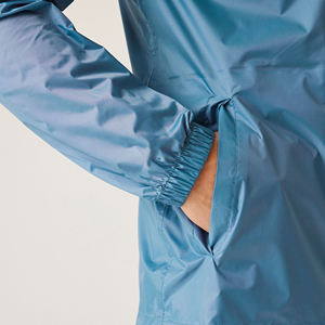 Veste coupe-vent imperméable à capuche bleue pour homme, décontractée, fermeture éclair, légère, en polyester, pour le printemps - Product Image 6