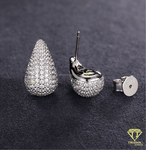 Moissanite Diamond 925 Sterling <b>Silver</b> <b>Stud</b> Earrings Luxury Sparkling Jewelry For Women Fashion Wholesale Gift - Product Image 4
