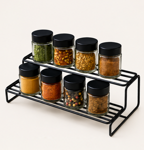 Étagère à épices en métal pour comptoir de cuisine et rangement de placard, support multifonctionnel pour pots à assaisonnements et masala - Product Image 5