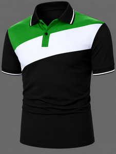 Camiseta de Golf Casual de Manga Corta para Hombre, Transpirable, Bordada, de Poliéster Sólido, con Logotipo Frontal Personalizado OEM - Product Image 2