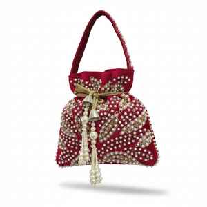 Bolso de terciopelo con cuentas de perlas Fashion Square - Product Image 2