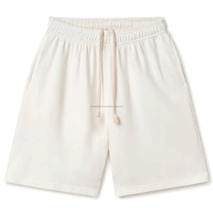 Custom Plain <b>White</b> <b>Shorts</b> <b>Men</b> Women Streetwear Casual Elastic Waist Drawstring Loose Fit Soft Comfortable Summer Bottoms - Product Image 1