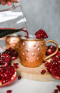 Copper Moscow mule <b>cup</b> set for palace terrace refreshments hammered finish metal <b>cups</b> durable <b>reusable</b> party mugs - Product Image 5