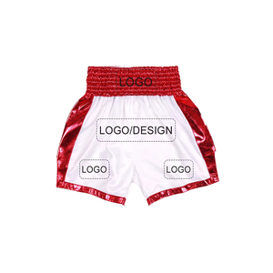 กางเกงมวยไทยผู้ชายแบรนด์ส่วนตัวรุ่นใหม่ล่าสุด บริการ OEM ผลิตตามสั่ง วัสดุขายดีที่สุด โลโก้ด้านหน้า แห้งเร็ว น้ำหนักเบา - Product Image 1