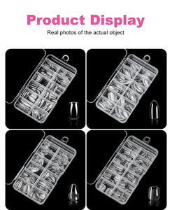 Faux Ongles en Gros 120 Pièces Personnalisables à Presser Transparent Givré Carré Ovale Amande Ballerine Ongles Artificiels - Product Image 4