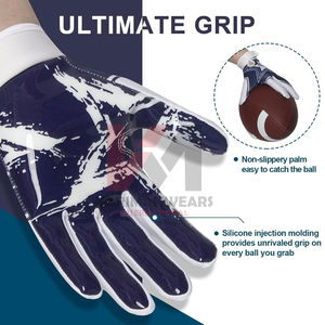 Guantes de Fútbol Americano Transpirables, Duraderos, Flexibles, Ligeros, con Diseño de Agarre Reforzado - Product Image 2