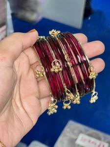 New Arrival Professional Handcrafted <b>Silver</b> Plated Pearl Jelly Ghungaro <b>Bangles</b> Churiyan Sets Trendy Indian Wedding - Product Image 5