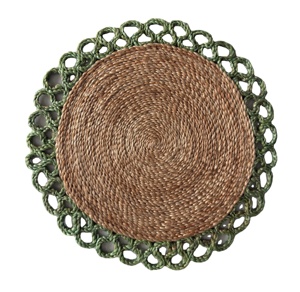 Mantel Individual de ratán tejido a mano de fibra Natural clásico hecho a mano de estilo tradicional, manteles individuales para uso doméstico, venta al por mayor - Product Image 1