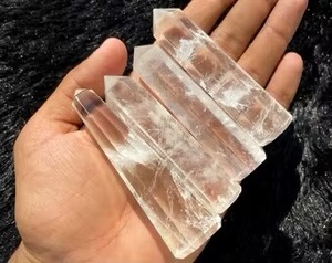Wholesale Premium Quality Natural Quartz Healing Clear Crystal Point <b>Wand</b> Pencil Tower Obelisk Gemstone Material Polished - Product Image 2