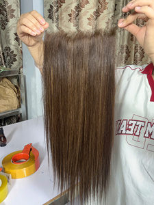 Peluca de Encaje Frontal Completo, Larga, Marrón Oscuro, Cabello Remy Vietnamita, Doble Trama, Tamaño Promedio, HD - Product Image 6