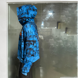 Sudadera con Capucha para Hombre, Estilo Vintage, con Estampado de Calaveras, 100% Algodón Ecológico, Hombros Caídos, Personalizable, Último Modelo 2026, Superventas - Product Image 2
