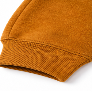 Pantalon de jogging en molleton jaune moutarde personnalisé avec cordon de serrage, taille élastique, poches latérales et revers côtelés – Vente en gros usine - Product Image 5