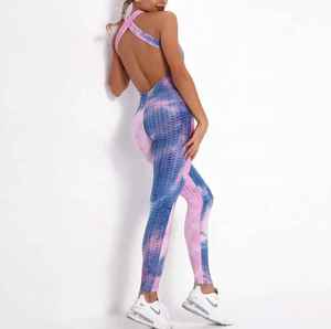 Ensemble de yoga compressif de qualité supérieure, nouveau design, marque privée, imprimé par sublimation, pour femmes - Product Image 4