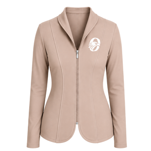 Veste d'équitation beige pour femme, blazer d'équitation sur mesure, manteau professionnel pour concours d'équitation, vente en gros personnalisée, mode - Product Image 1